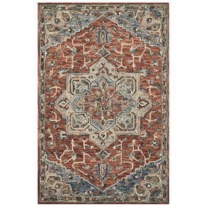 loloi victoria wool rug in red