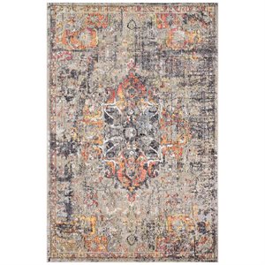 loloi medusa rug in taupe and sunset