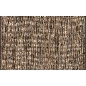 edge hand woven jute rug in brown