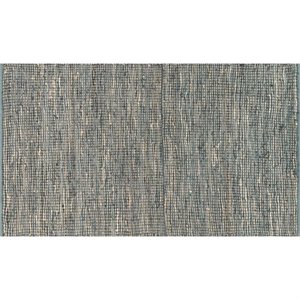 edge hand woven jute rug in gray