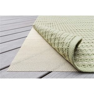 outdoor grip vinyl rug pad in beige