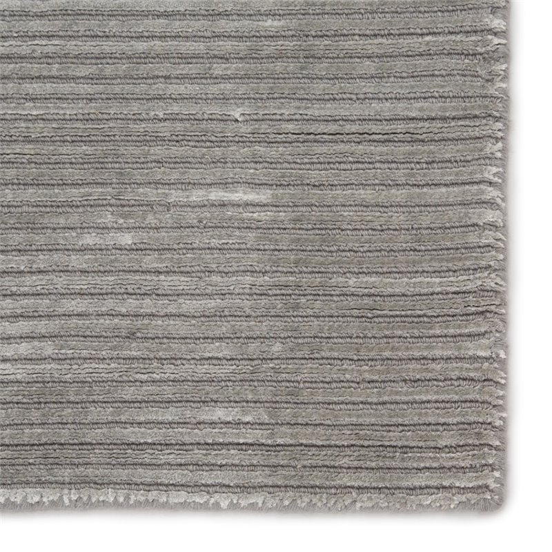 Solids Wool Area Rug In Gray, Gray Wool Rug