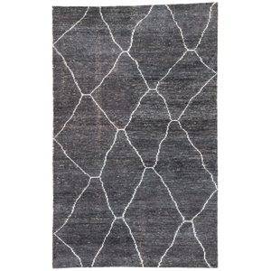 jaipur living satellite 8' x 11' handwoven rayon area rug in dark gray and blue