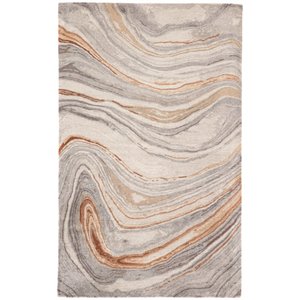 jaipur living genesis hand tufted area rug in copper and gray