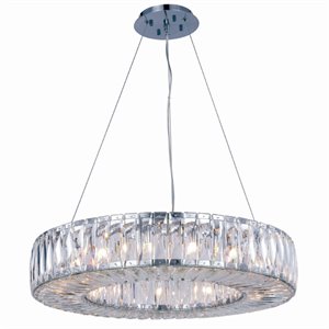 elegant lighting cuvette royal cut crystal chandelier in chrome