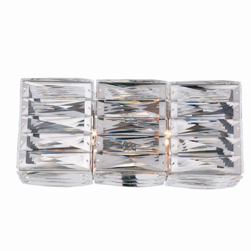 Elegant Lighting Cuvette 2 Light Vantiy Light in Chrome