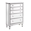 Elegant Lighting Chamberlan 5 Drawer Mirrored Chest