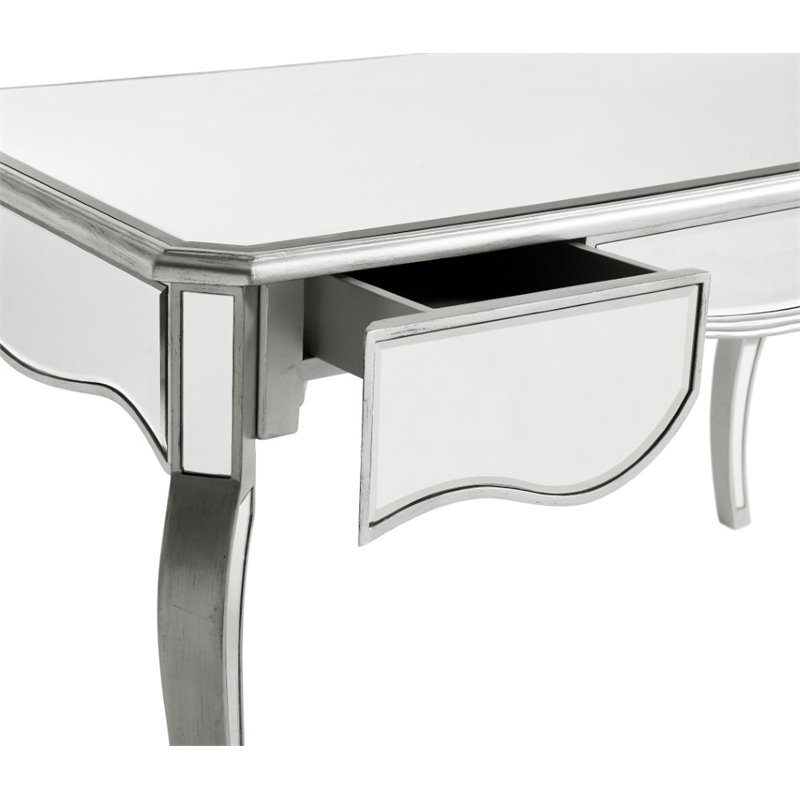 Elegant Lighting Chamberlan Mirrored Writing Desk Mf6 1028s Elegant Lighting Chamberlan Mirrored Writing Desk