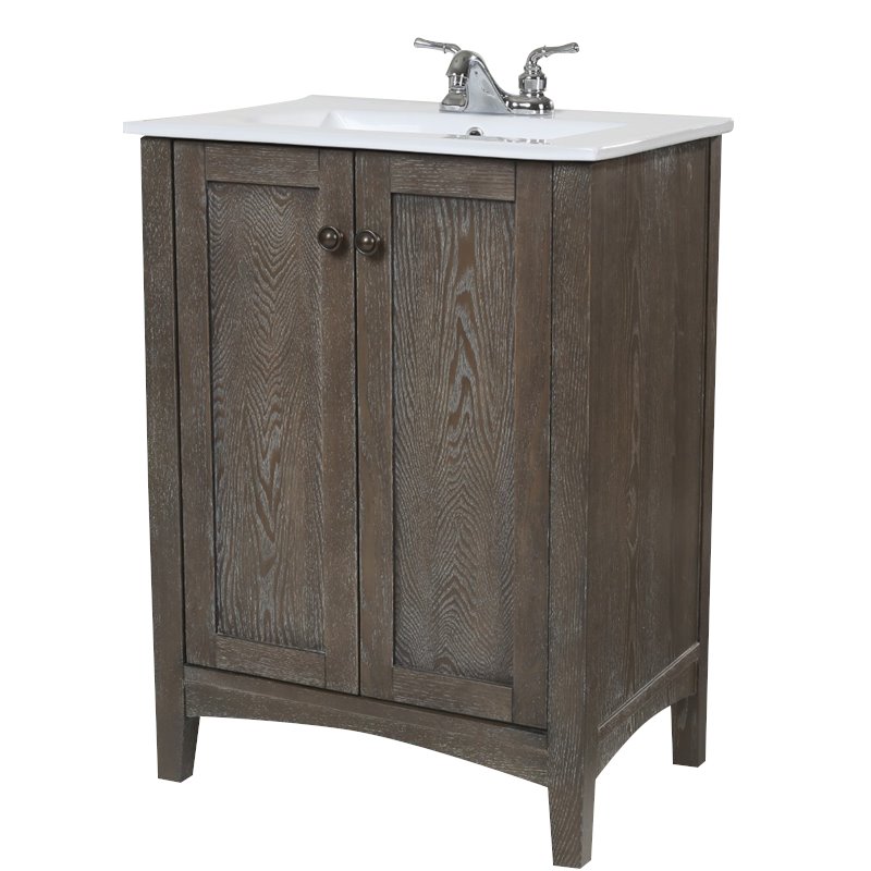 Elegant Lighting Danville 24 Bath Vanity In Weathered Oak Vf 2004