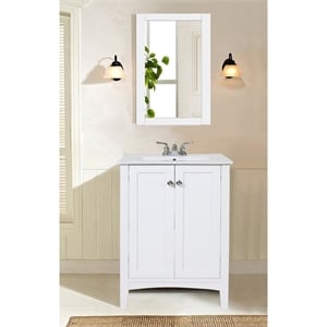 Elegant Lighting Danville 32&quot Vanity Mirror in White