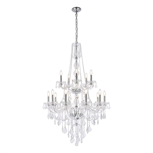 Elegant Lighting Verona 15-Light Metal & Crystal Chandelier in Chrome