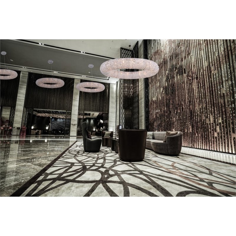 Elegant Lighting Paris 20 Light Royal Cut Crystal Chandelier in Chrome