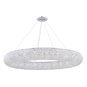 Elegant Lighting Paris 30-Light Royal Cut Crystal & Steel Chandelier in Chrome
