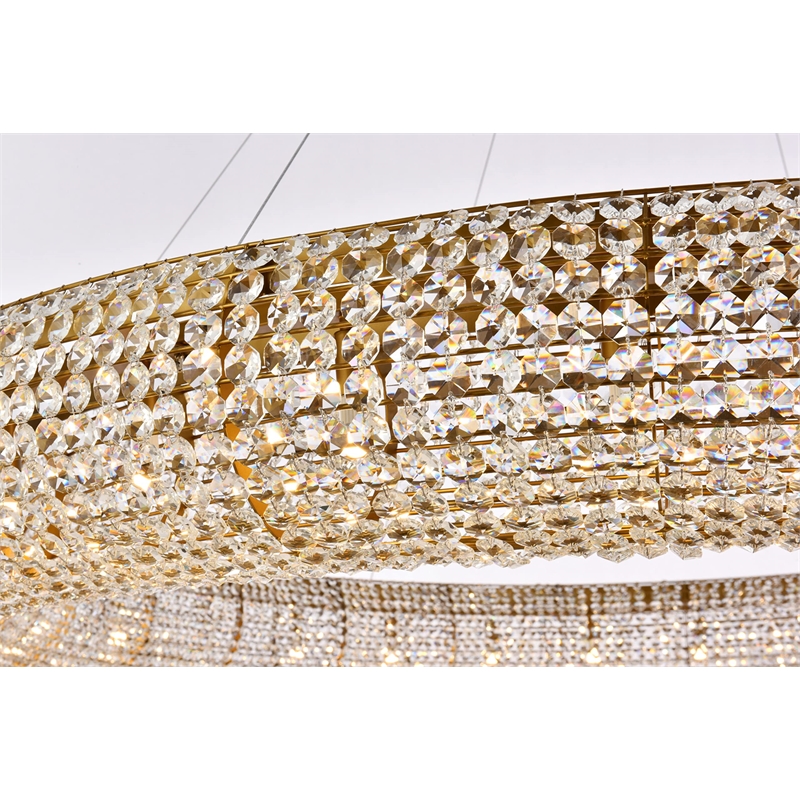 Elegant Lighting Paris 30-Light Royal Cut Crystal & Steel Chandelier in Chrome