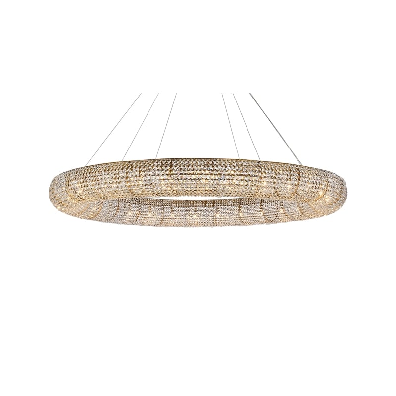 Elegant Lighting Paris 30-Light Royal Cut Crystal & Steel Chandelier in Chrome