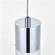 Elegant Lighting Constellation Modern Clear LED Pendant in Chrome
