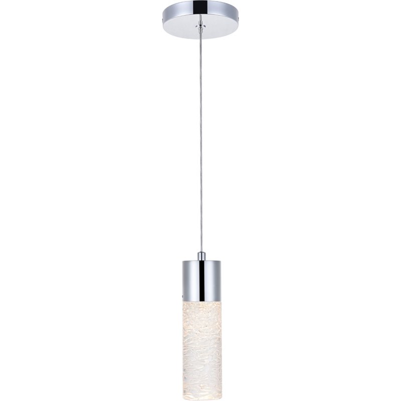 Elegant Lighting Constellation Modern Clear LED Pendant in Chrome
