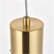Elegant Lighting Constellation Modern Clear LED Pendant in Gold