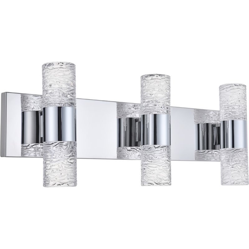 Elegant Lighting Vega 6 Light Clear LED Vanity Light in Chrome