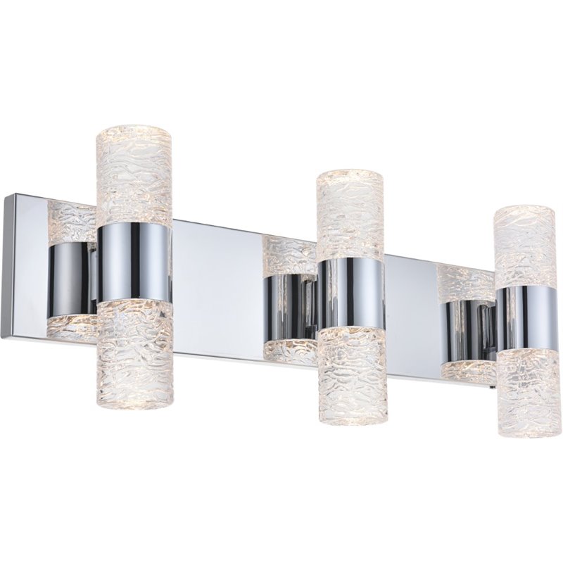 Elegant Lighting Vega 6 Light Clear LED Vanity Light in Chrome