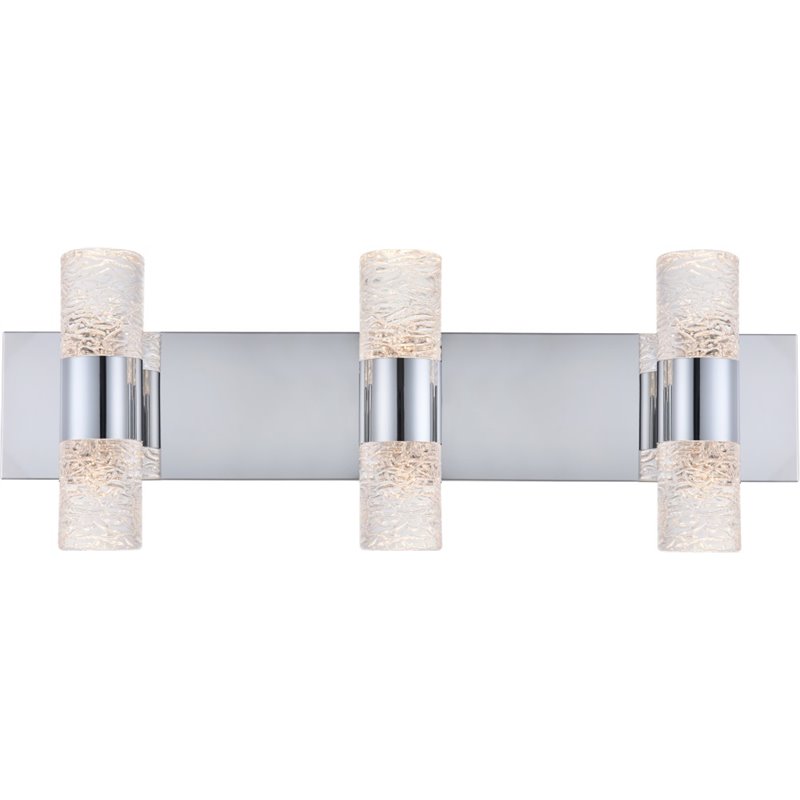 Elegant Lighting Vega 6 Light Clear LED Vanity Light in Chrome