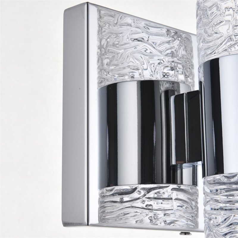 Elegant Lighting Vega 6 Light Clear LED Vanity Light in Chrome