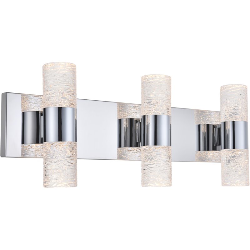 Elegant Lighting Vega 6 Light Clear LED Vanity Light in Chrome