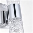 Elegant Lighting Vega 2 Light Clear LED Vanity Light in Chrome