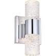 Elegant Lighting Vega 2 Light Clear LED Vanity Light in Chrome