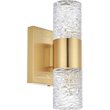 Elegant Lighting Vega 2 Light Clear LED Vanity Light in Gold