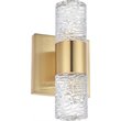 Elegant Lighting Vega 2 Light Clear LED Vanity Light in Gold