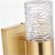 Elegant Lighting Vega 2 Light Clear LED Vanity Light in Gold