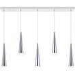 Elegant Lighting Fantasia 5 Light Metal LED Island Pendant in Chrome