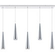 Elegant Lighting Fantasia 5 Light Metal LED Island Pendant in Chrome
