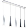 Elegant Lighting Fantasia 5 Light Metal LED Island Pendant in Chrome