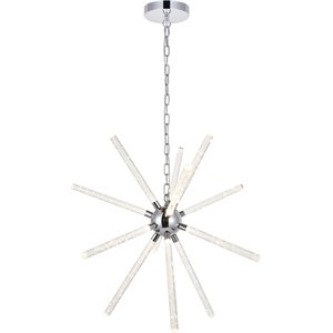 elegant lighting vega 12 light modern crystal led pendant