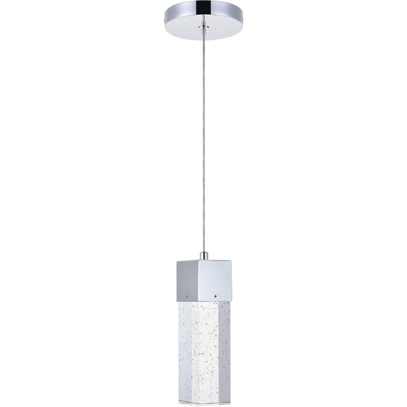 Elegant Lighting Novastella Royal Cut Crystal LED Pendant in Chrome