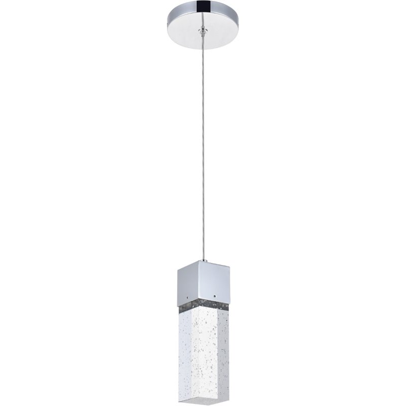 Elegant Lighting Novastella Royal Cut Crystal LED Pendant in Chrome