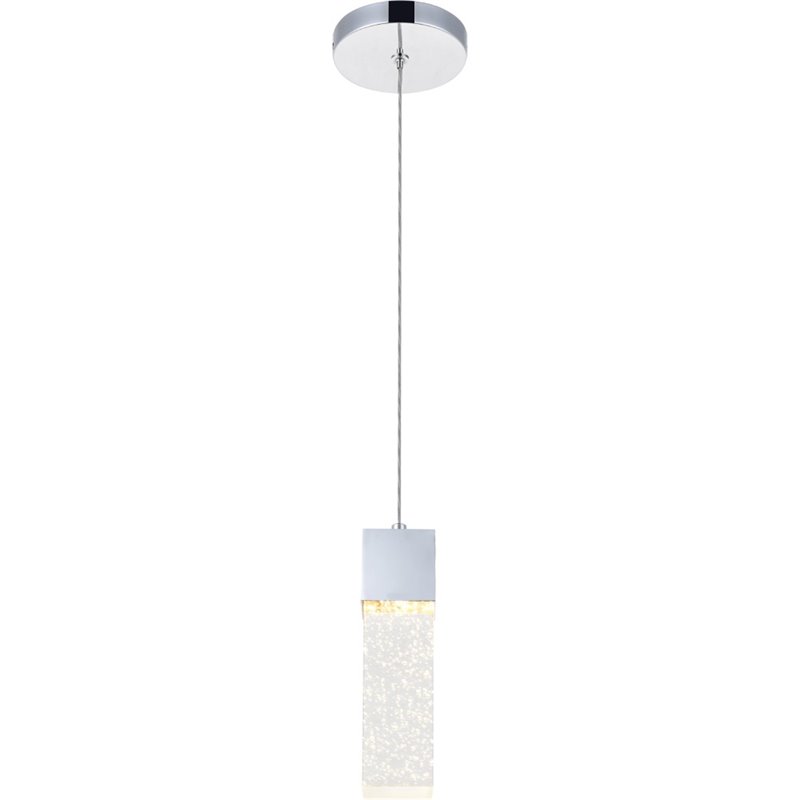 Elegant Lighting Novastella Royal Cut Crystal LED Pendant in Chrome