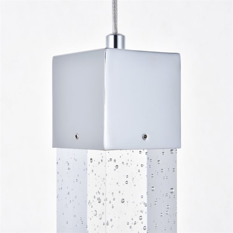 Elegant Lighting Novastella Royal Cut Crystal LED Pendant in Chrome
