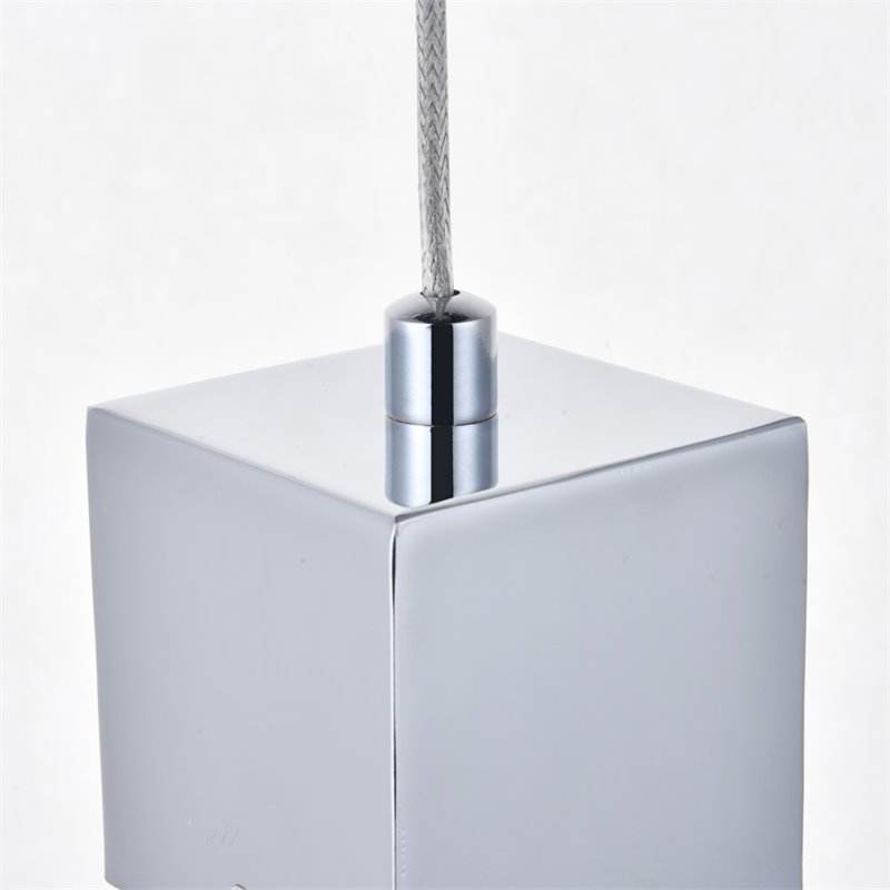 Elegant Lighting Novastella Royal Cut Crystal LED Pendant in Chrome