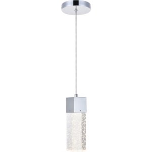 Elegant Lighting Novastella Royal Cut Crystal LED Pendant in Chrome