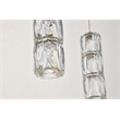 Elegant Lighting Polaris 5 Light Elegant Cut LED Island Pendant in Chrome