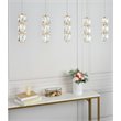 Elegant Lighting Polaris 5 Light Royal Cut Crystal LED Island Pendant in Gold