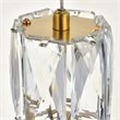 Elegant Lighting Polaris 5 Light Royal Cut Crystal LED Island Pendant in Gold