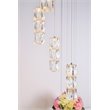 Elegant Lighting Polaris 5 Light Royal Cut Crystal LED Pendant in Chrome
