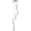 Elegant Lighting Polaris 5 Light Royal Cut Crystal LED Pendant in Chrome