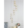 Elegant Lighting Polaris 5 Light Royal Cut Crystal LED Pendant in Gold