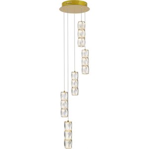 elegant lighting polaris royal cut clear crystal led pendant in gold