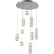 Elegant Lighting Polaris 9 Light Elegant Cut Crystal LED Pendant in Chrome